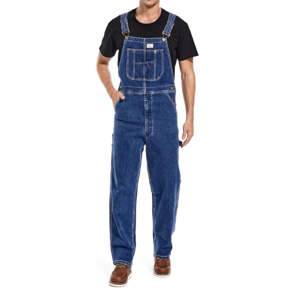 HISEA Men's Denim Bib Overalls